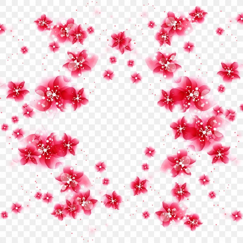 Red Flower, PNG, 1000x1000px, Flower, Floral Design, Heart, Mirror, Pattern Download Free