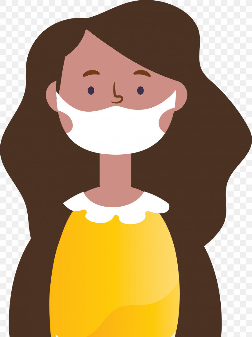 Wearing Mask Coronavirus Corona, PNG, 2243x3000px, Wearing Mask, Animation, Black Hair, Brown Hair, Cartoon Download Free