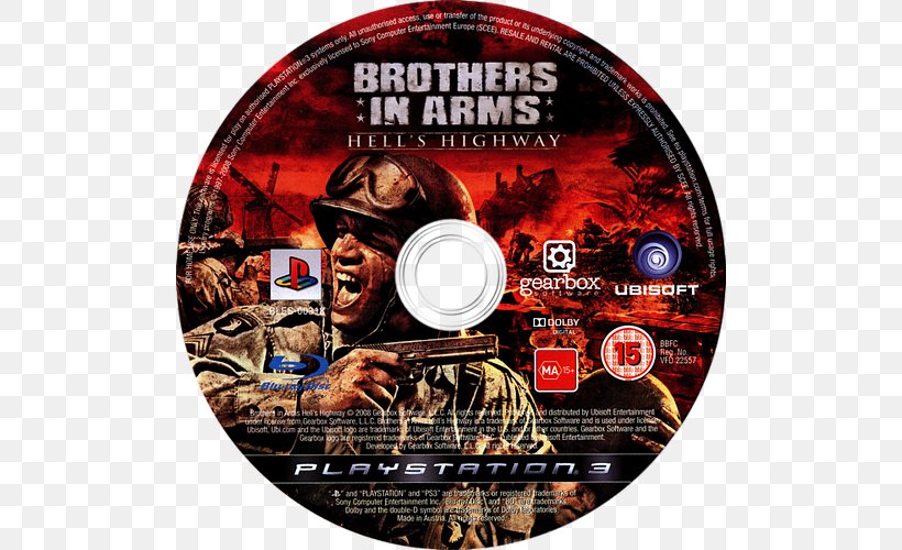 Brothers In Arms: Hell's Highway Xbox 360 PlayStation 3 Gearbox Software, PNG, 500x500px, Xbox 360, Album, Album Cover, Brothers In Arms, Compact Disc Download Free