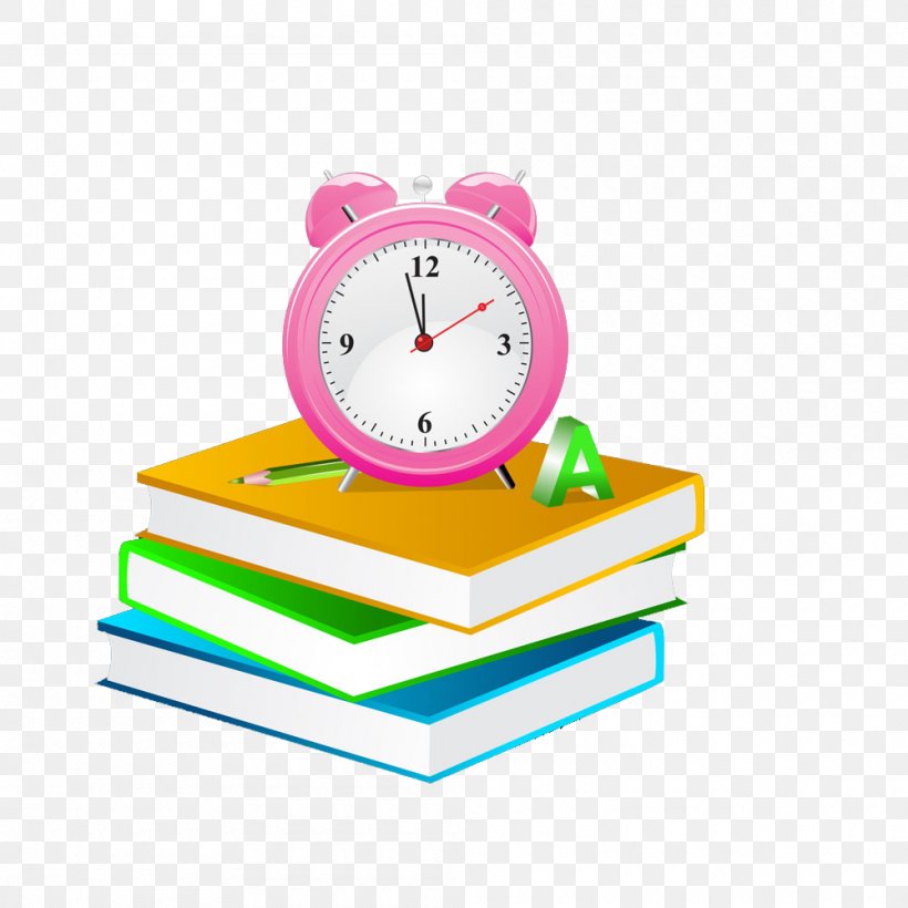 Alarm Clock Book, PNG, 1000x1000px, Alarm Clock, Animation, Book, Cartoon, Clock Download Free