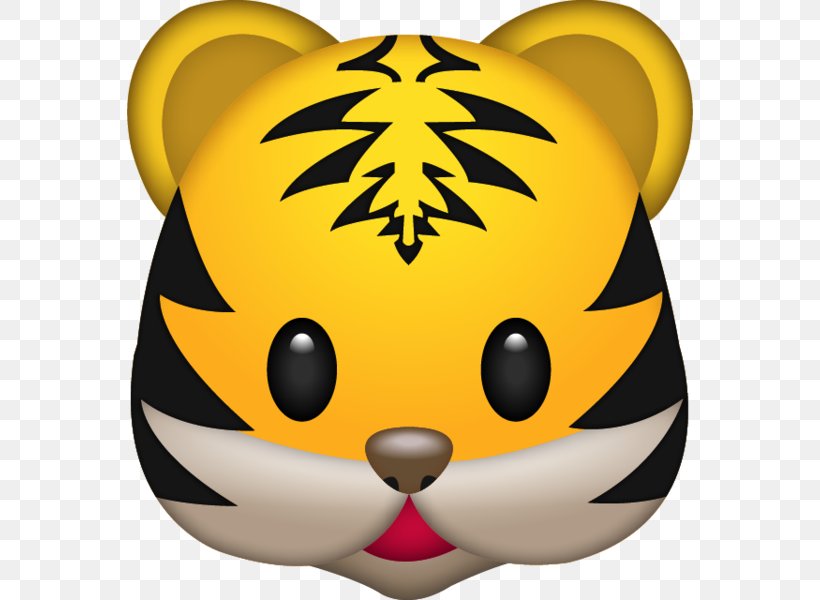 Tiger Emojipedia IPhone Sticker, PNG, 566x600px, Tiger, Big Cats, Carnivoran, Cat, Cat Like Mammal Download Free