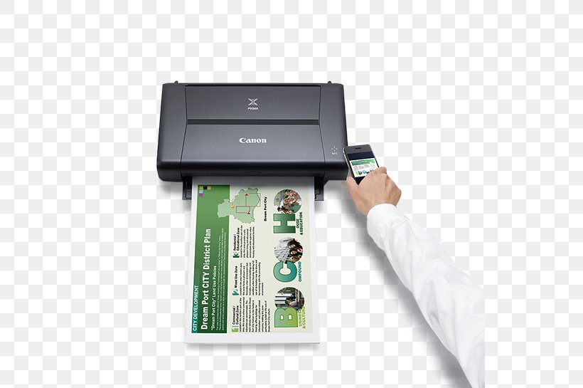 Canon PIXMA IP110 Printer Inkjet Printing ピクサス, PNG, 545x545px, Canon, Airprint, Canon Singapore Pte Ltd, Compact Photo Printer, Electronic Device Download Free