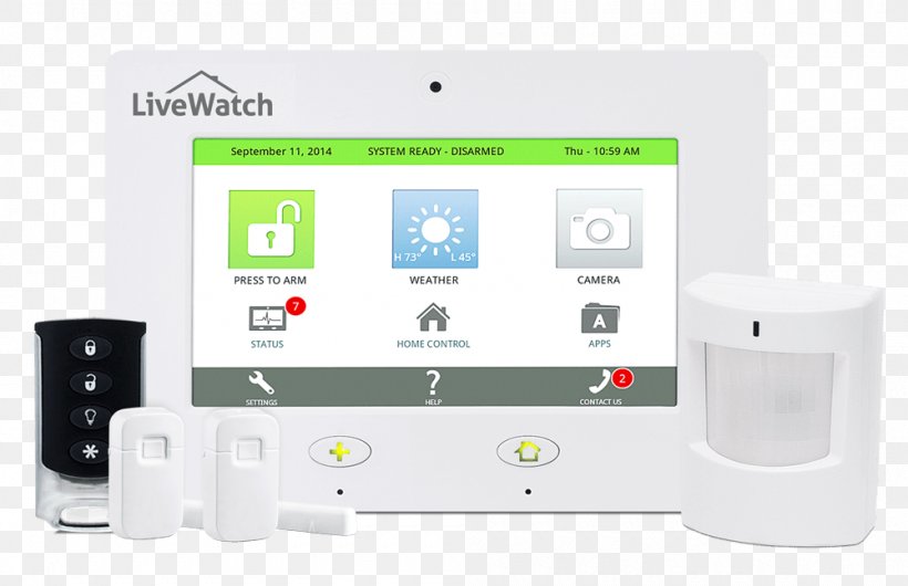 Touchscreen Security Alarms & Systems Home Automation Kits Android Display Device, PNG, 1000x647px, Touchscreen, Alarm Device, Alarmcom, Android, Brand Download Free