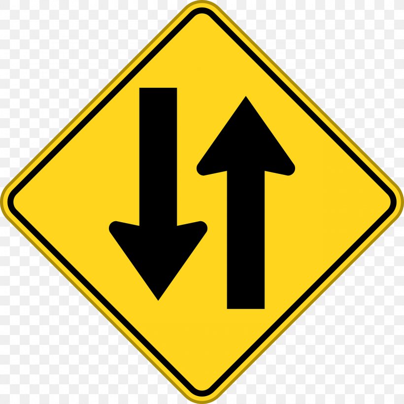 Traffic Sign Road Warning Sign One-way Traffic, PNG, 1280x1280px, Traffic Sign, Area, Carriageway, Driving, Highway Download Free