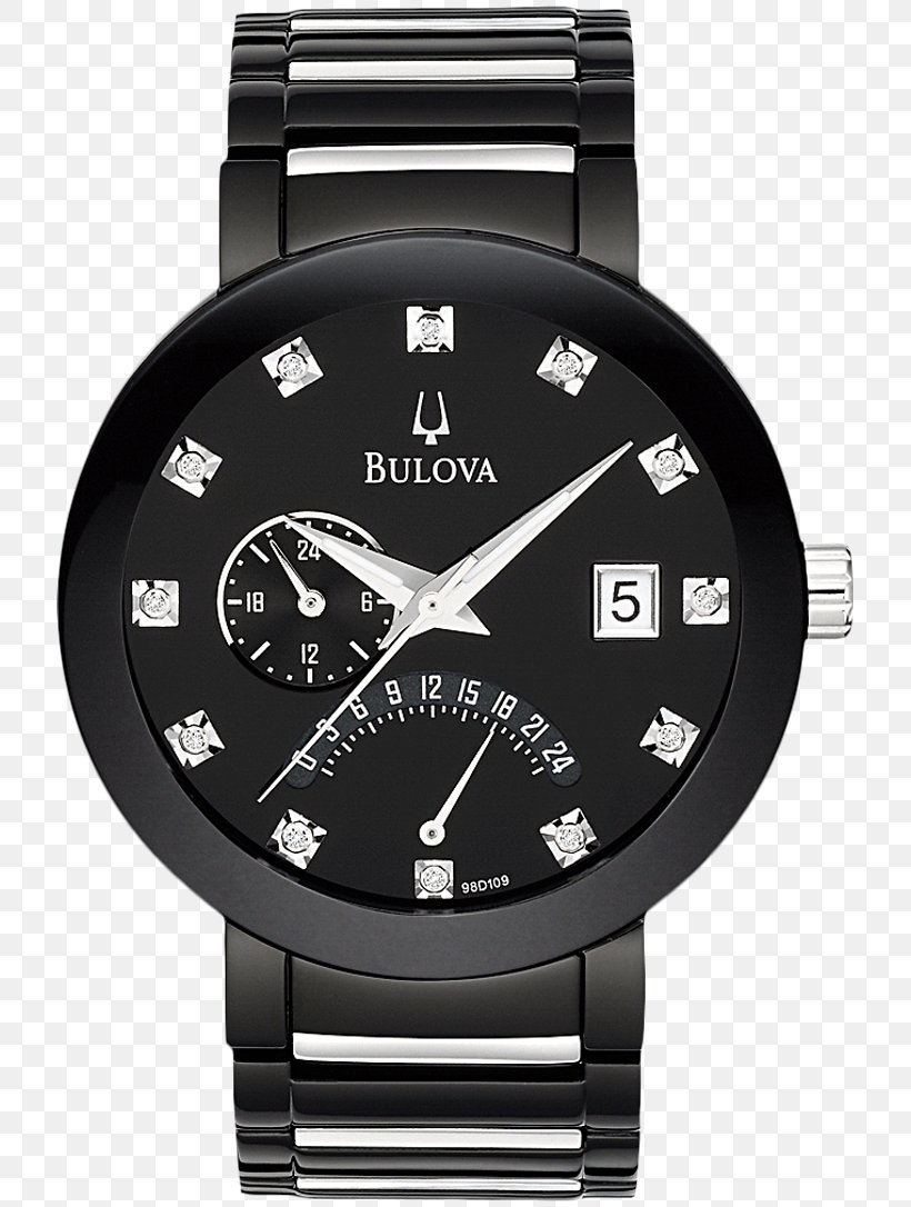 Bulova 98D109 Watch Strap Bracelet, PNG, 727x1086px, Bulova, Automatic Watch, Bangle, Black, Bracelet Download Free
