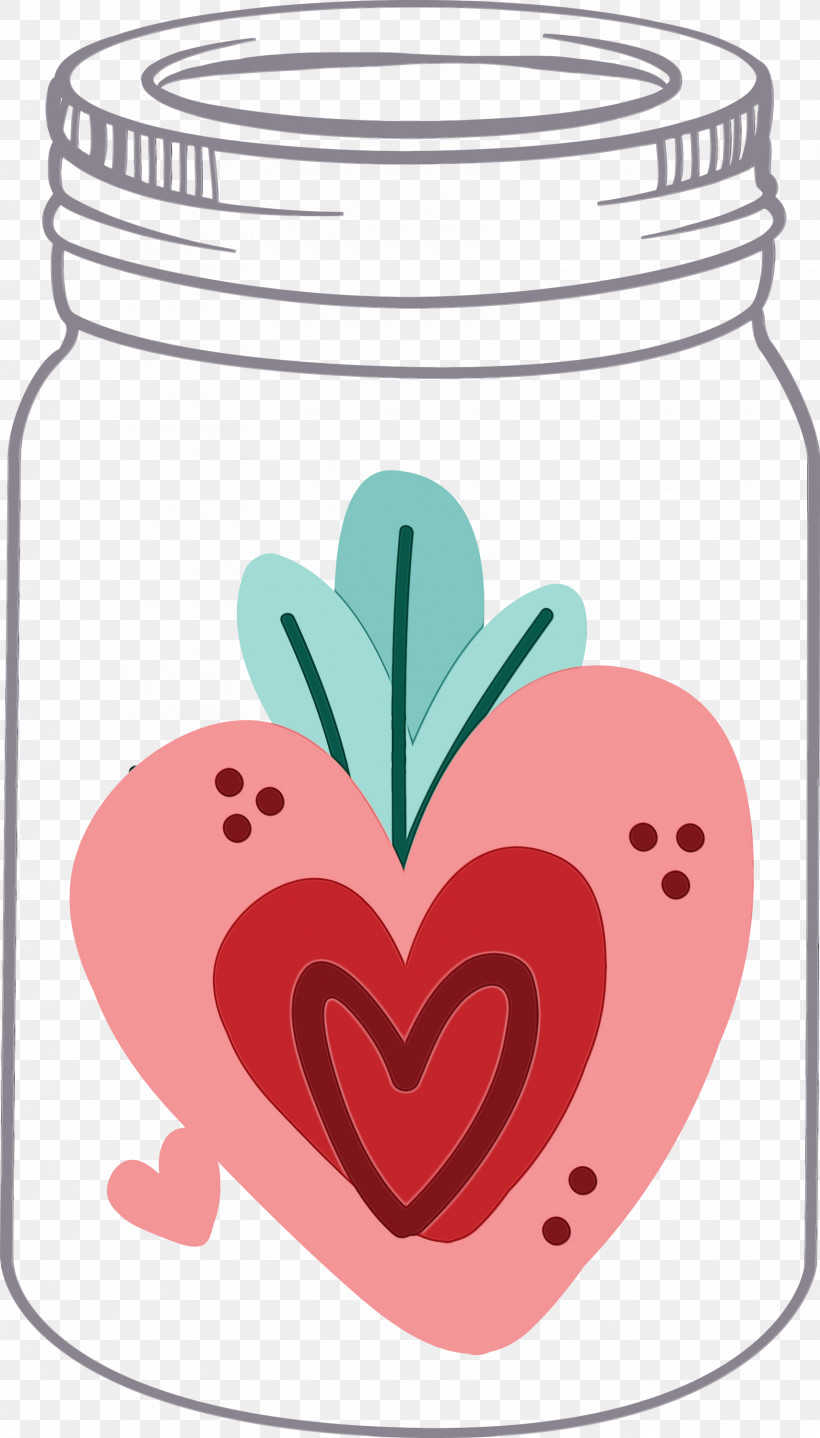 Heart Flower Fruit M-095, PNG, 1710x2999px, Mason Jar, Flower, Fruit, Heart, M095 Download Free