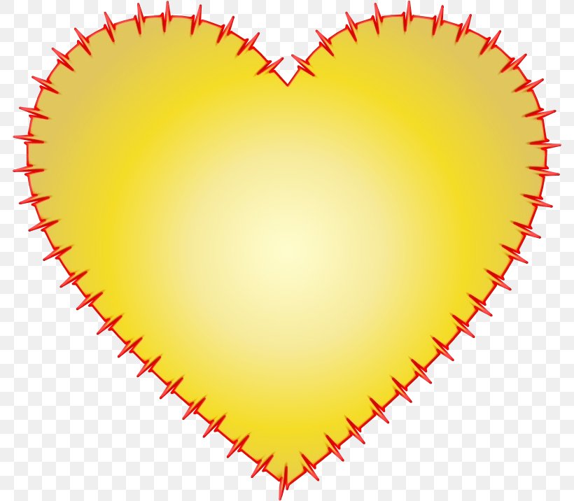 Heart Yellow Clip Art Heart Love, PNG, 784x716px, Watercolor, Heart, Love, Paint, Wet Ink Download Free