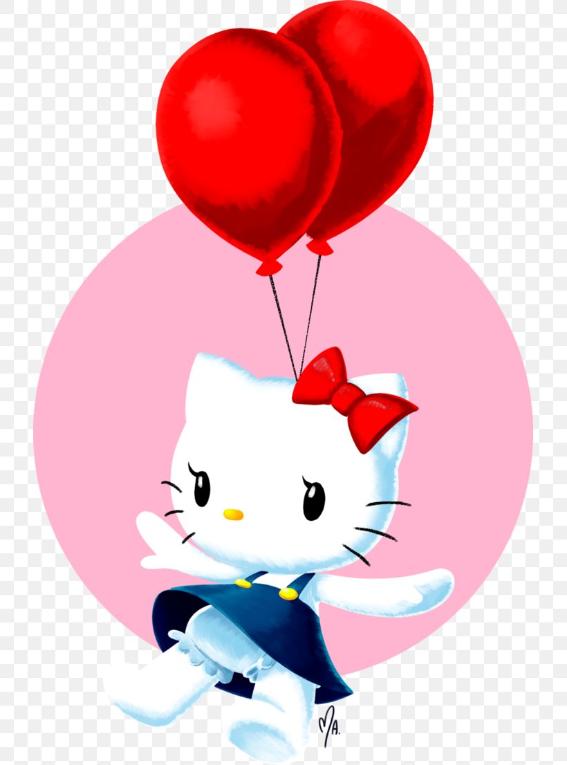 Hello Kitty Balloon Clip Art, PNG, 723x1106px, Watercolor, Cartoon, Flower, Frame, Heart Download Free