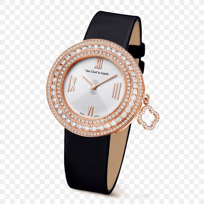 Van Cleef & Arpels Watch Jewellery Charm Bracelet Diamond, PNG, 3000x3000px, Van Cleef Arpels, Brand, Charm Bracelet, Clock, Diamond Download Free
