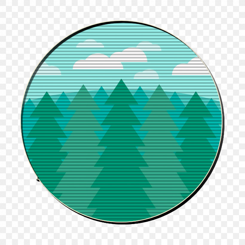 Tree Icon Spruce Icon Landscapes Icon, PNG, 1240x1240px, Tree Icon, Aqua, Circle, Electric Blue, Green Download Free