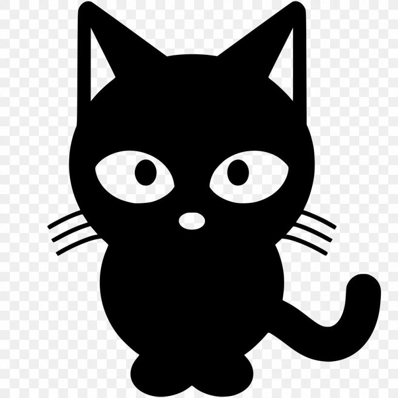 Black Cat Kitten Clip Art, PNG, 1024x1024px, Cat, Black, Black And White, Black Cat, Carnivoran Download Free