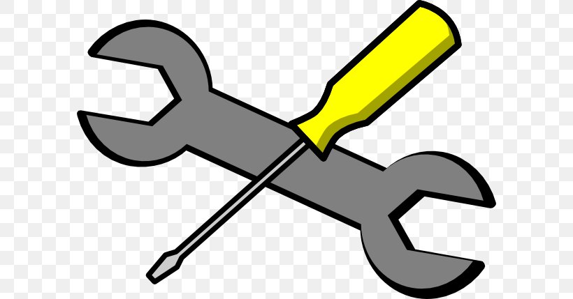 Screwdriver Clip Art, PNG, 600x429px, Screwdriver, Area, Artwork, Black And White, Cartoon Download Free