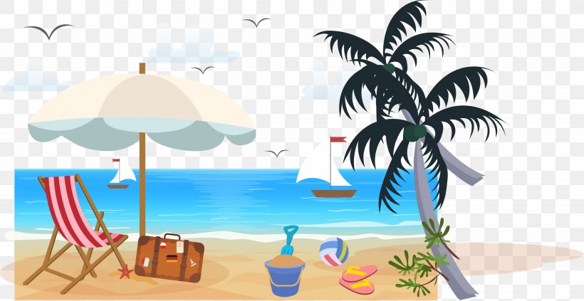 Beach Deckchair Vacation ME8 6PZ, PNG, 4026x2078px, Beach, Beach Ball, Deck, Deckchair, Sand Download Free