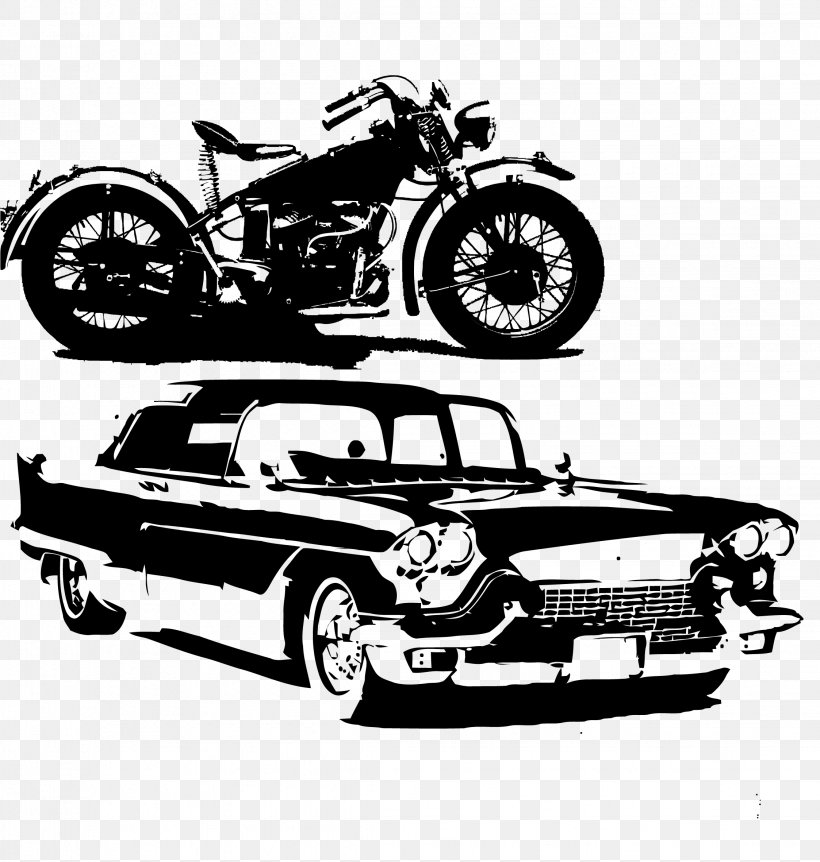 Car Black And White Euclidean Vector, PNG, 2246x2363px, Car, Antique Car, Automotive Design, Automotive Exterior, Black And White Download Free