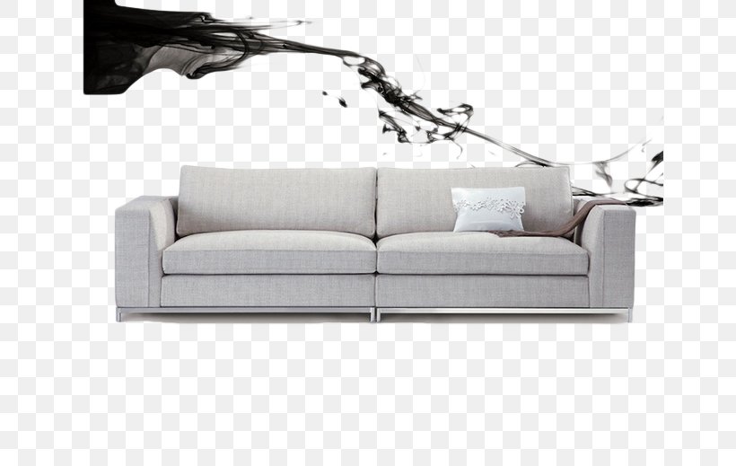 Couch Sofa Bed Chinoiserie Ink Wash Painting, PNG, 658x519px, Couch, Black, Chaise Longue, Chinoiserie, Floor Download Free