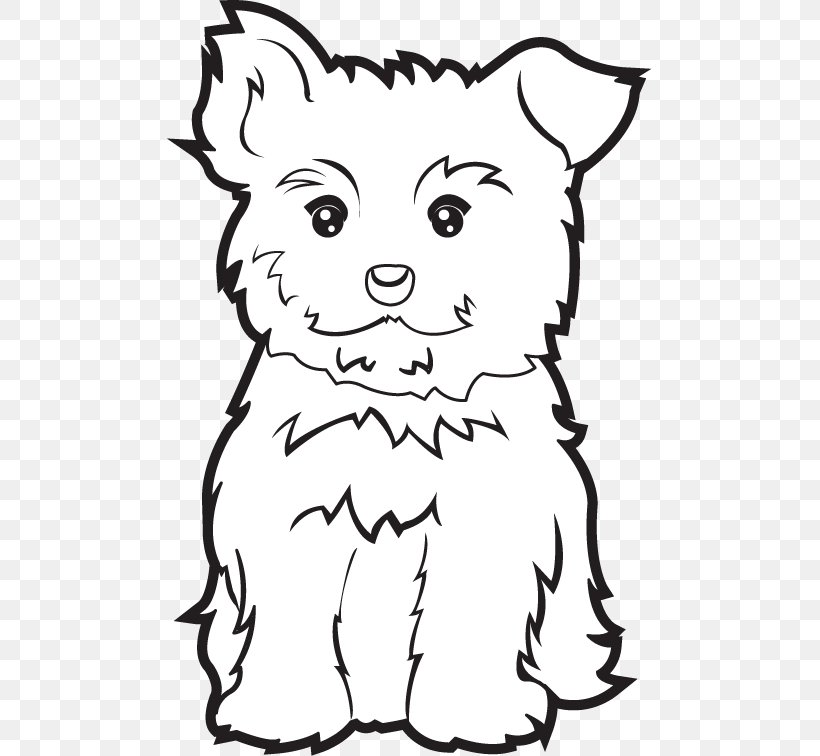 Yorkshire Terrier Coloring Book Puppy Morkie Yorkipoo, PNG, 485x756px, Yorkshire Terrier, Adult, Black, Black And White, Carnivoran Download Free