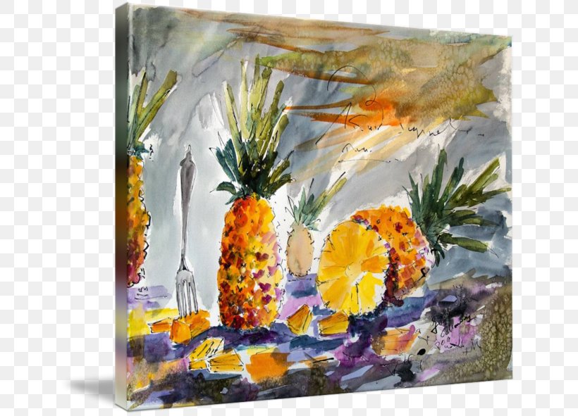 Pineapple Still Life Watercolor Painting Acrylic Paint, PNG, 650x591px, Pineapple, Acrylic Paint, Acrylic Resin, Ananas, Art Download Free