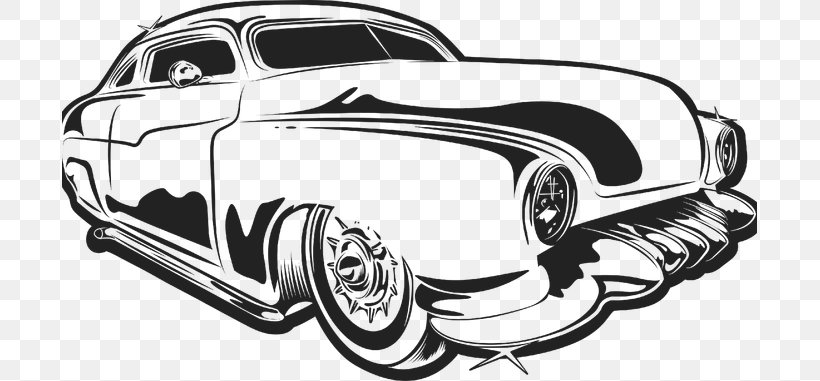 Car Line Art Drawing Hot Rod Chicano, PNG, 695x381px, Car, Artwork, Automotive Design, Automotive Exterior, Black And White Download Free