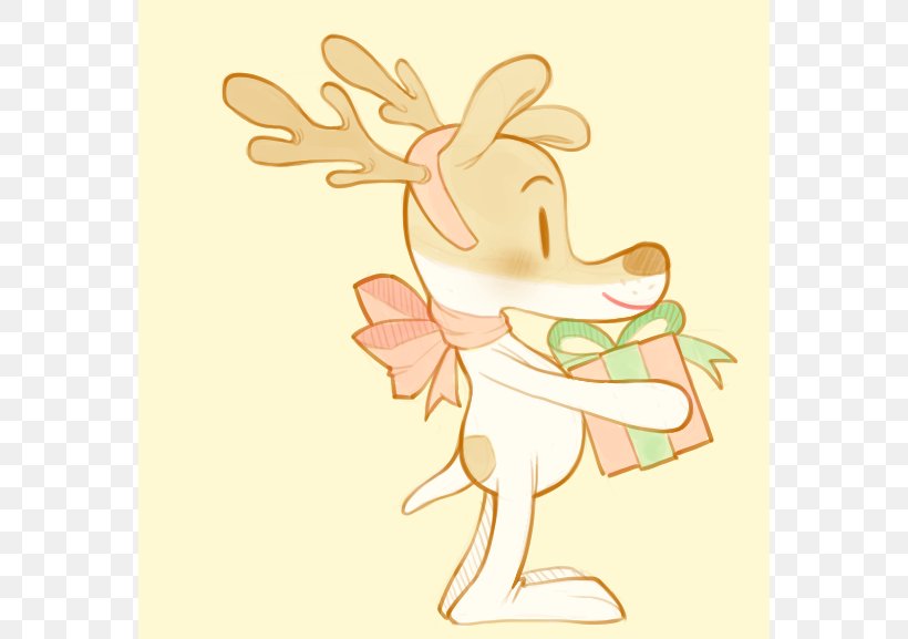 Reindeer DeviantArt Clip Art, PNG, 570x577px, Watercolor, Cartoon, Flower, Frame, Heart Download Free