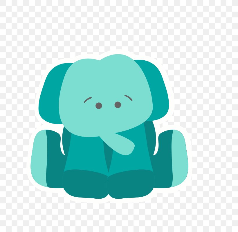 Sticker Cuteness, PNG, 800x800px, Sticker, Aqua, Blue, Cuteness, Elephant Download Free