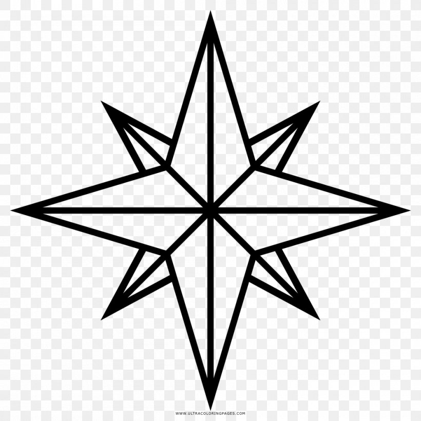 Wind Rose Compass Rose, PNG, 1000x1000px, Wind Rose, Artwork, Black And White, Compass Rose, Depositphotos Download Free