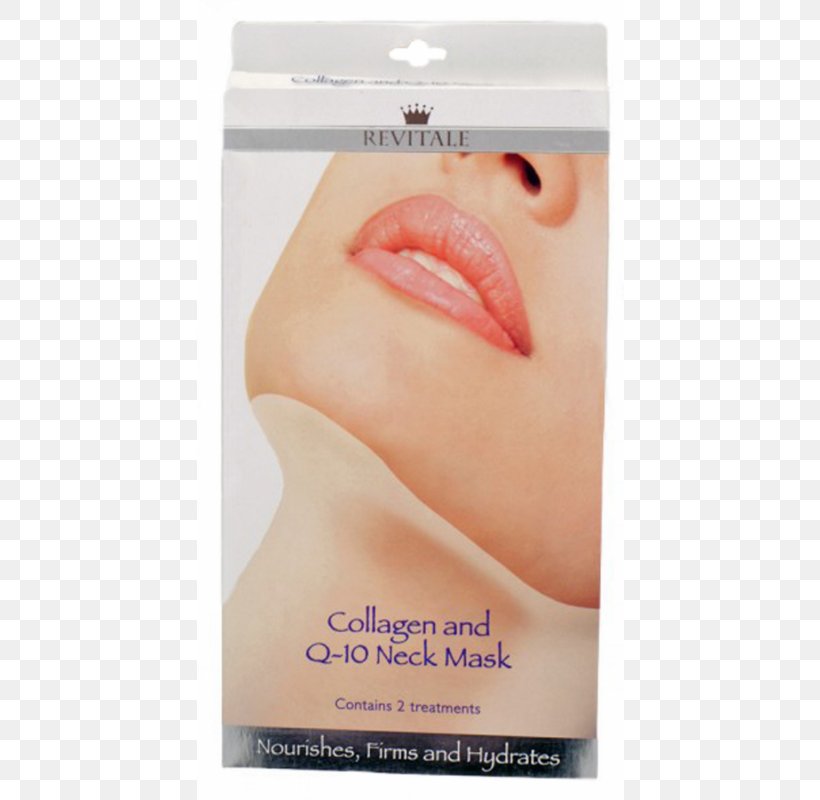 Mask Collagen Neck Coenzyme Q10 Face, PNG, 800x800px, Mask, Antiaging Cream, Beauty, Cheek, Chin Download Free