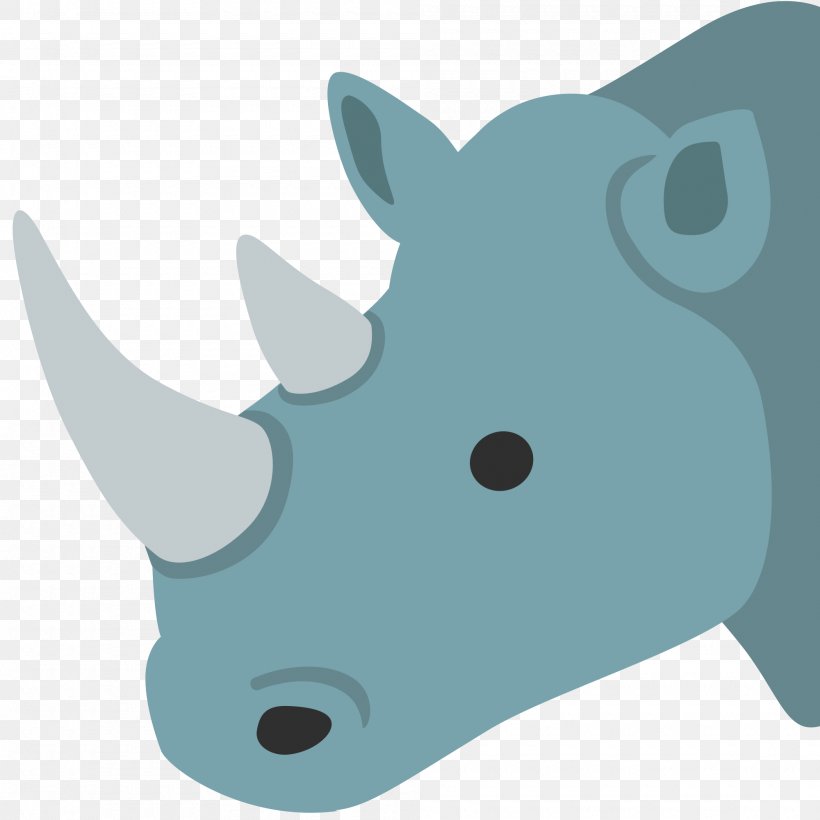 Rhinoceros Emojipedia Android Nougat Art Emoji, PNG, 2000x2000px, Rhinoceros, Android 71, Android Nougat, Animal, Art Emoji Download Free