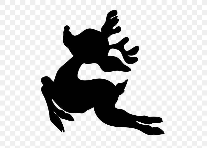 Santa Claus Rudolph Reindeer Silhouette Pattern, PNG, 500x589px, Santa Claus, Art, Artwork, Black, Black And White Download Free