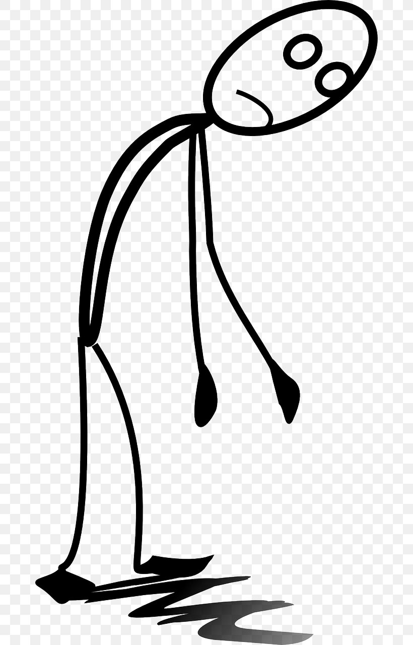Stick Figure Feeling Tired Clip Art, PNG, 680x1280px, Stick Figure, Area, Artwork, Black, Black And White Download Free