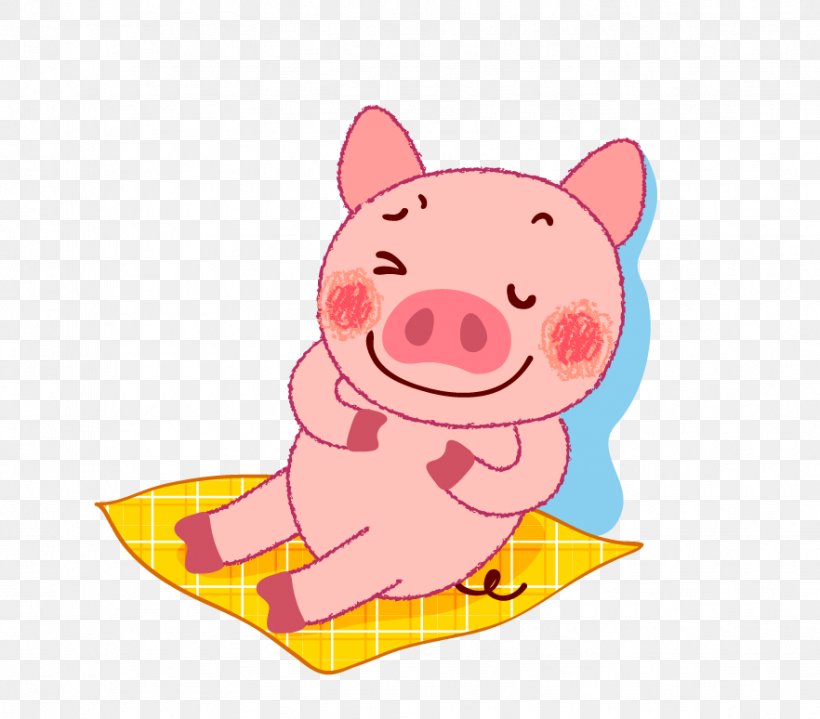 Domestic Pig Sleep Clip Art, PNG, 882x774px, Domestic Pig, Animal, Animation, Art, Cartoon Download Free