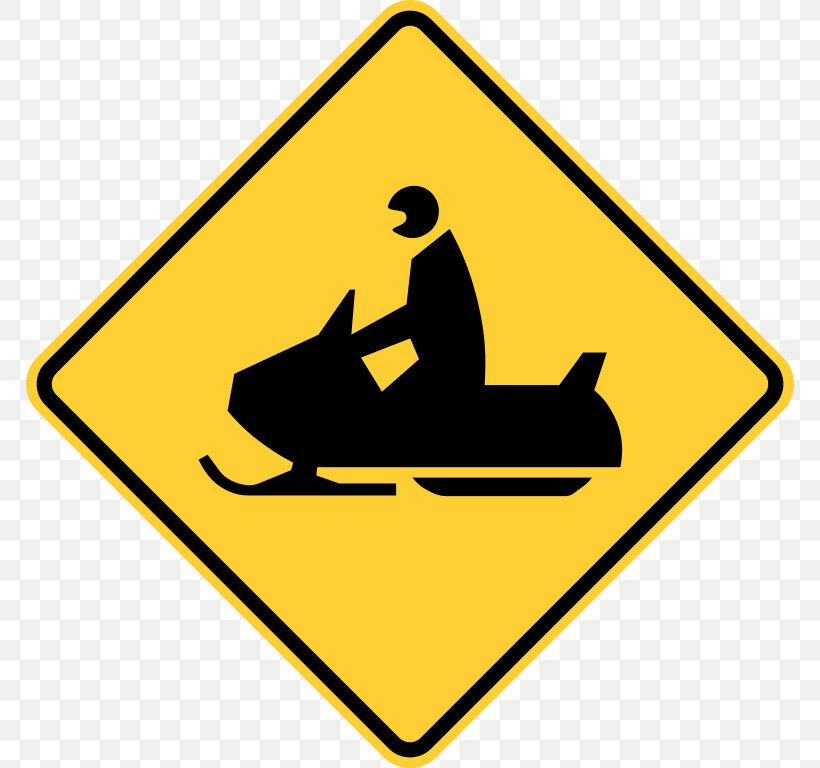 Traffic Sign Snowmobile Warning Sign Manual On Uniform Traffic Control Devices Yamaha Motor Company, PNG, 768x768px, Traffic Sign, Allterrain Vehicle, Arctic Cat, Area, Brand Download Free