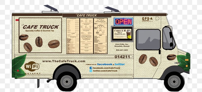 Cafe Food Truck Motor Vehicle Coffee, PNG, 737x375px, Cafe, Brand, Car, Coffee, Cutlet Download Free