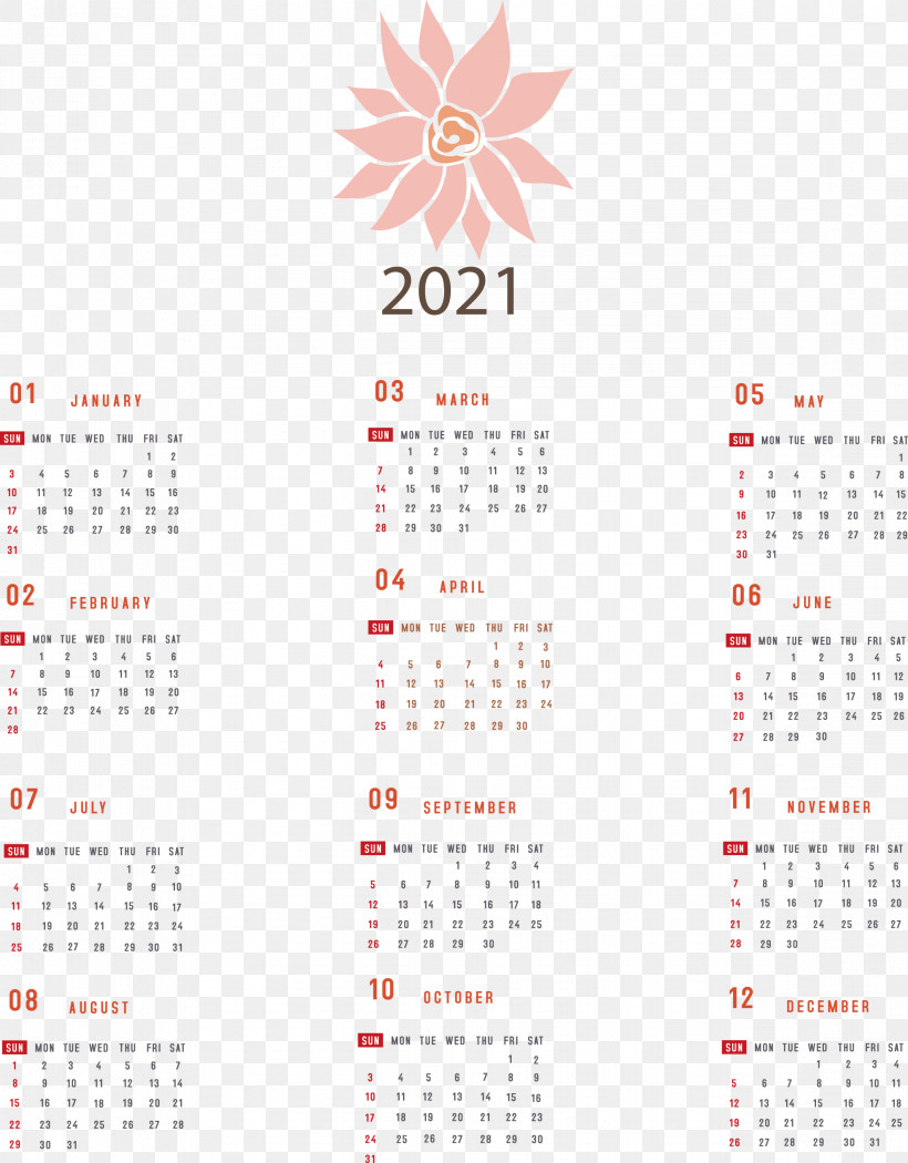 Printable 2021 Yearly Calendar 2021 Yearly Calendar, PNG, 2341x3000px, 2021 Yearly Calendar, Annual Calendar, Calendar System, Calendar Year, December Download Free