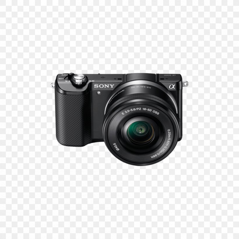 Sony α5000 Sony α6000 Sony α6500 Mirrorless Interchangeable-lens Camera, PNG, 1000x1000px, Sony, Active Pixel Sensor, Apsc, Camera, Camera Lens Download Free