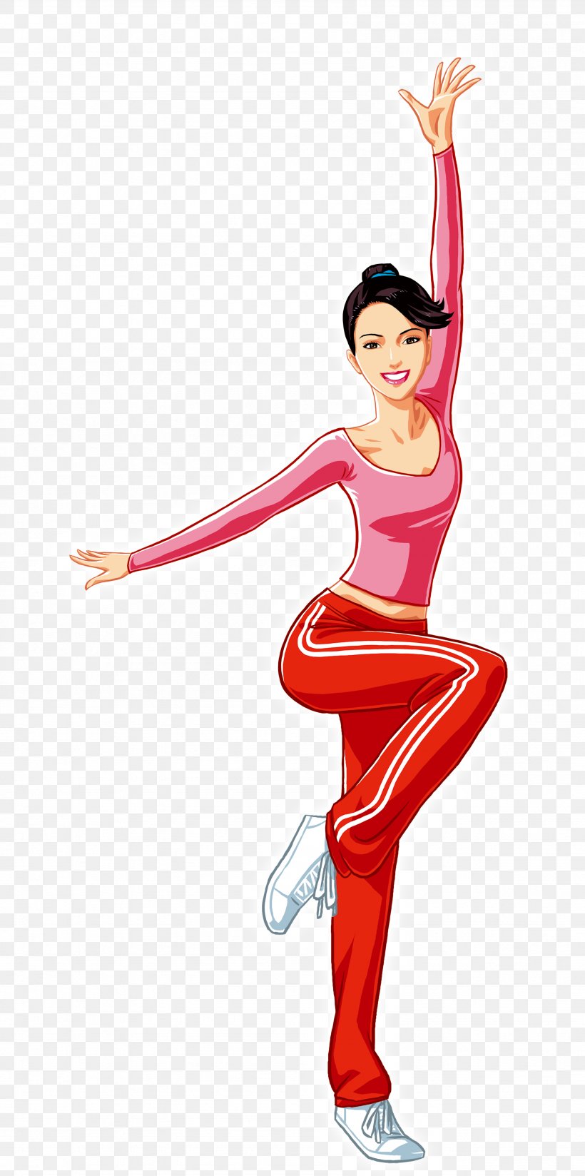 Aerobics Physical Fitness Physical Exercise, PNG, 3381x6797px, Watercolor, Cartoon, Flower, Frame, Heart Download Free