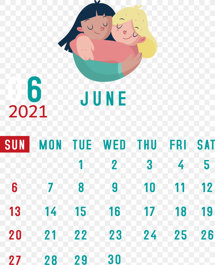 June 2021 Calendar 2021 Calendar June 2021 Printable Calendar, PNG, 2438x3000px, 2021 Calendar, Behavior, Calendar System, Geometry, Happiness Download Free