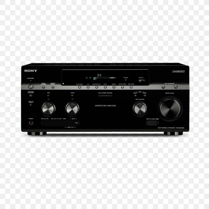 AV Receiver Sony Corporation Sony STR-DA5800ES Home Theater Systems Component Video, PNG, 1000x1000px, 4k Resolution, Av Receiver, Audio, Audio Equipment, Audio Receiver Download Free