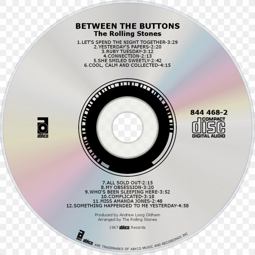 Compact Disc The Rolling Stones Between The Buttons Disk Image, PNG, 1000x1000px, Compact Disc, Brand, Data Storage Device, Disk Image, Disk Storage Download Free