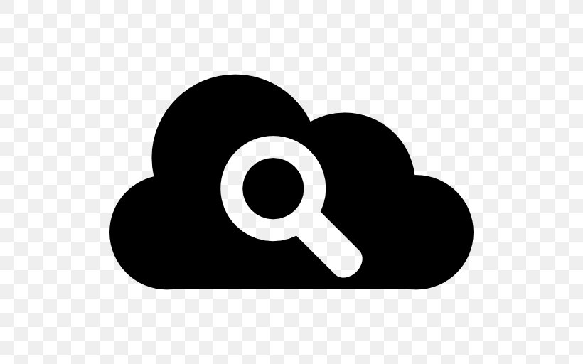 Magnifying Glass Cloud Storage Clip Art, PNG, 512x512px, Magnifying Glass, Black And White, Brand, Cloud Computing, Cloud Storage Download Free