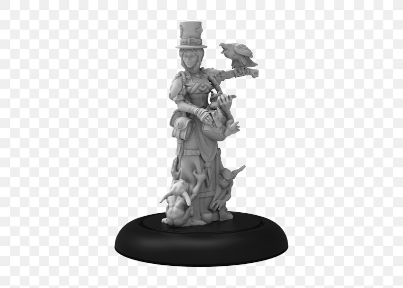 Hordes Warmachine Privateer Press Miniature Wargaming Miniature Figure, PNG, 439x585px, 2018, Hordes, Black And White, Figurine, Game Download Free