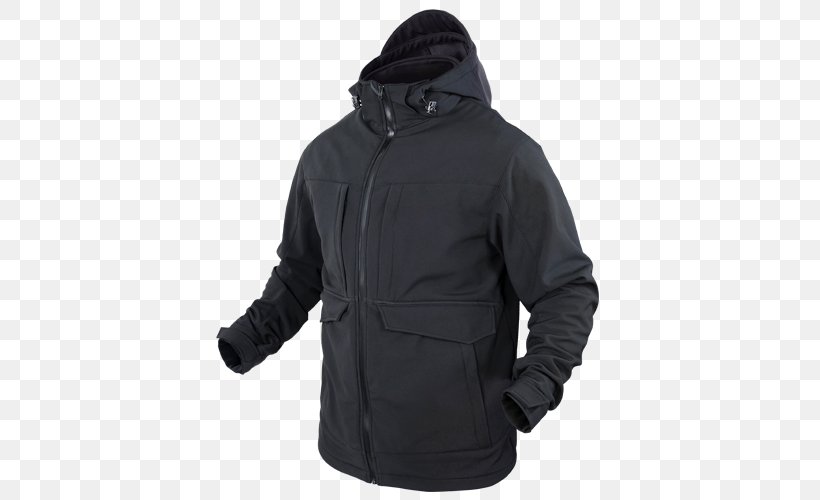 Shell Jacket Softshell Parka Hoodie, PNG, 500x500px, Jacket, Black, Clothing, Coat, Daunenjacke Download Free