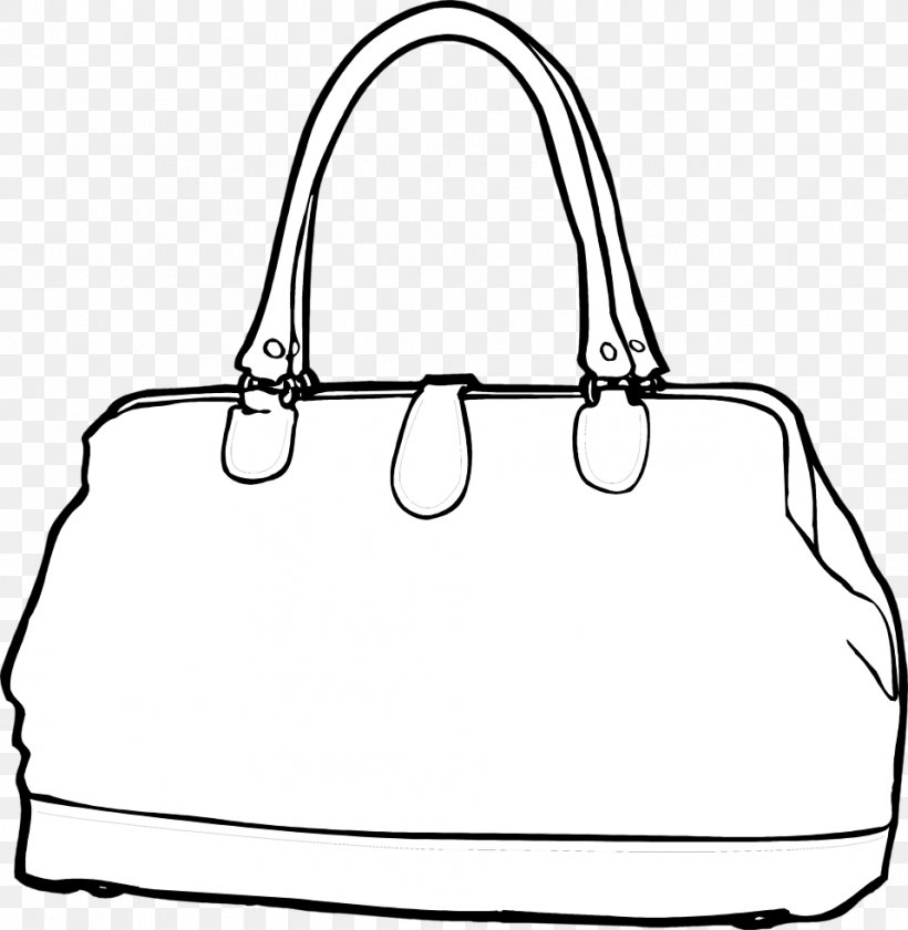 Handbag Drawing Clip Art, PNG, 958x982px, Handbag, Bag, Black, Black And White, Brand Download Free