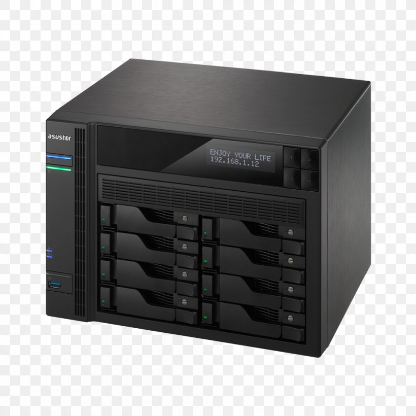 Intel Network Storage Systems ASUSTOR AS-7008T NAS Server, PNG, 1000x1000px, Intel, Asustor Inc, Computer Case, Computer Component, Computer Hardware Download Free