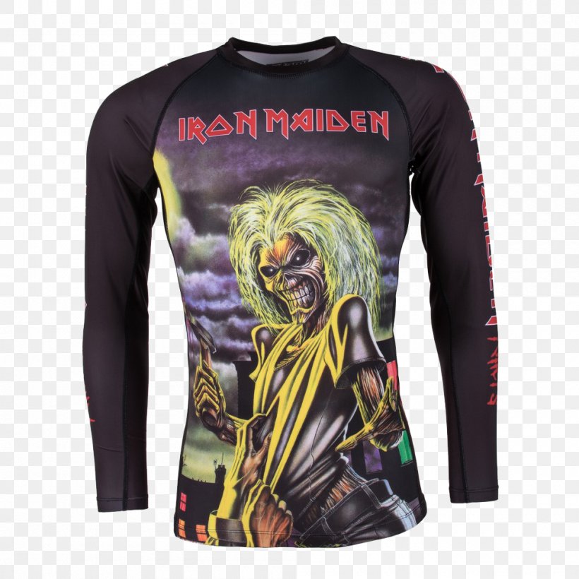 Iron Maiden Killers T-shirt Heavy Metal Piece Of Mind, PNG, 1000x1000px, Iron Maiden, Brand, Brazilian Jiujitsu, Clothing, Grappling Download Free