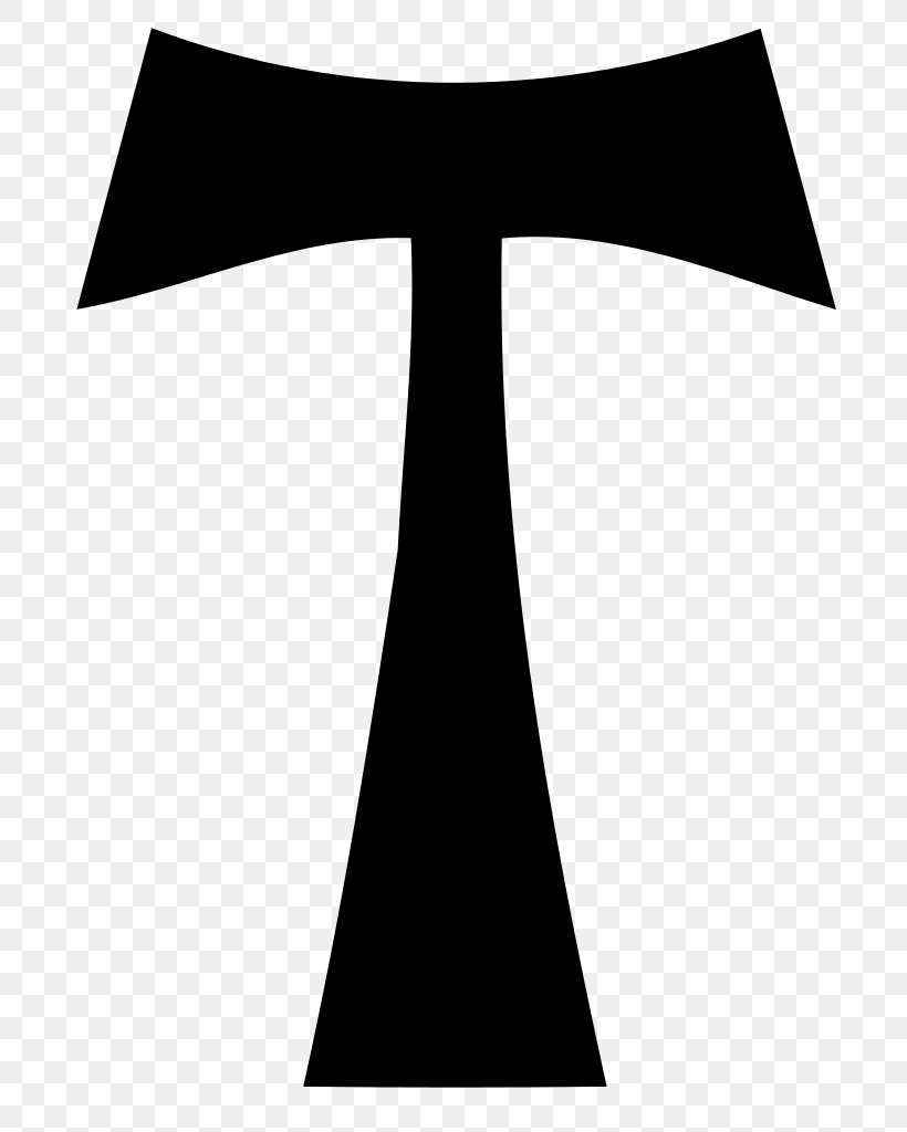 Tau Cross Christian Cross Franciscan, PNG, 718x1024px, Tau Cross, Black, Black And White, Christian Cross, Christianity Download Free