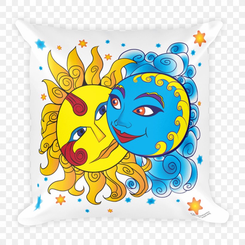 Cushion Throw Pillows Illustration Solar Eclipse, PNG, 1000x1000px, Cushion, Art, Character, Eclipse, Education Download Free