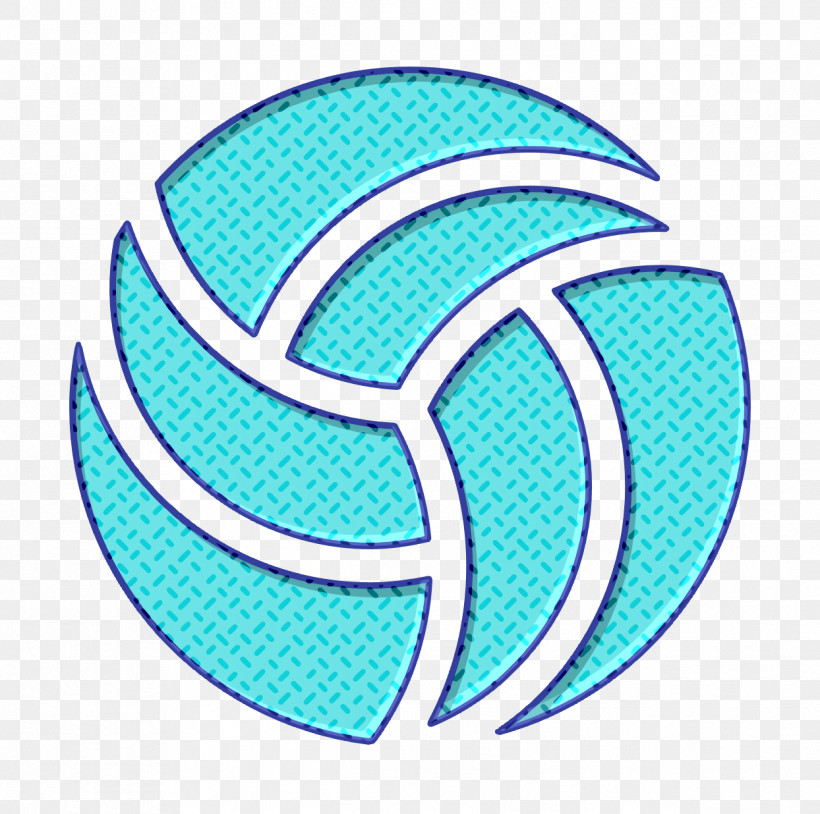 Volleyball Icon Team Icon Sport Equipment Icon, PNG, 1244x1236px, Volleyball Icon, Aqua, Circle, Electric Blue, Line Download Free