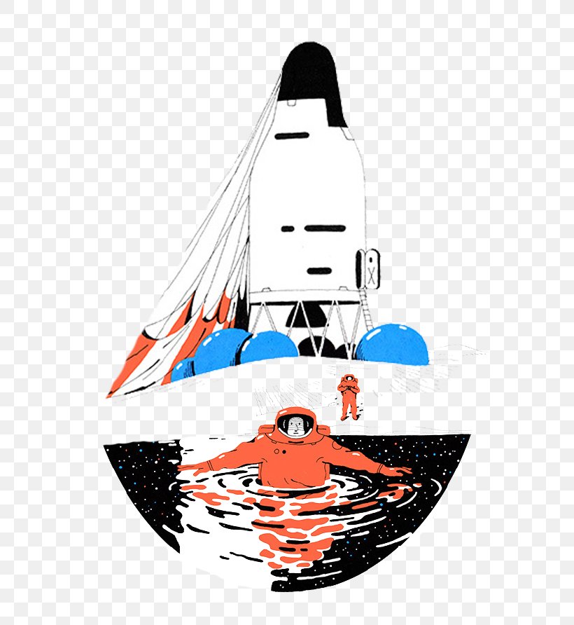 Illustrator Graphic Design Astronaut Illustration, PNG, 690x892px, Illustrator, Art, Astronaut, Behance, Boat Download Free