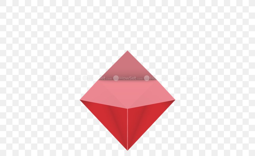 Origami Paper Triangle, PNG, 500x500px, Paper, Magenta, Origami, Origami Paper, Red Download Free