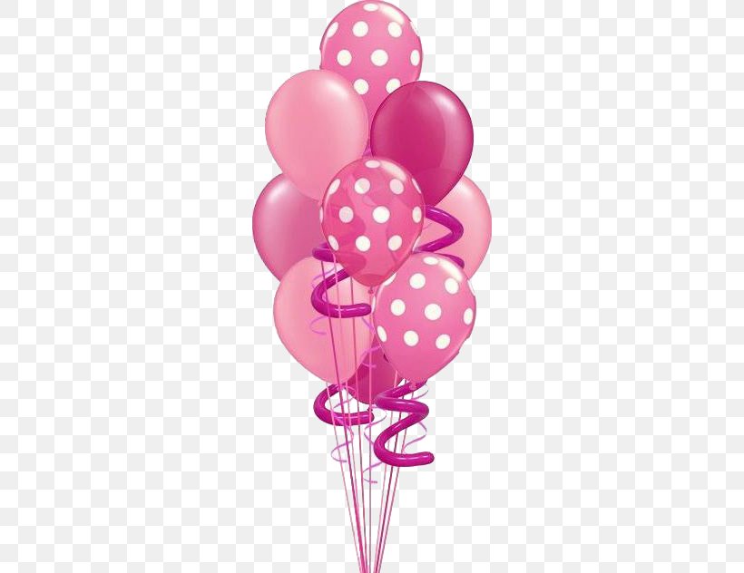 Balloon Pink Birthday Flower Bouquet Clip Art, PNG, 414x632px, Balloon, Birthday, Cluster Ballooning, Flower Bouquet, Gas Balloon Download Free